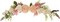 Artificial Peony Flower Swag – 25 Inch Decorative Swag with Champagne Peony, White Rose & Green Leaves for Wedding Arch, Front Door & Wall Décor